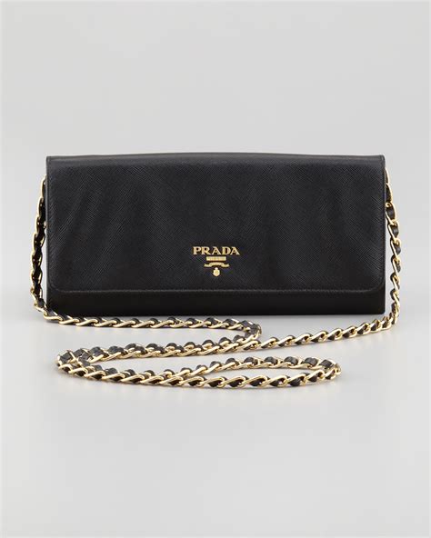 Prada saffiano wallet on chain